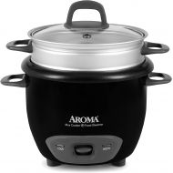[아마존베스트]Aroma Housewares 6-Cup (Cooked) Pot-Style Rice Cooker and Food Steamer, Black ARC-743-1NGB