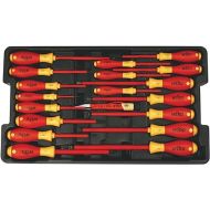 Wiha 32095 Slotted and Phillips Insulated Screwdriver Set, 1000 Volt, 19 Piece