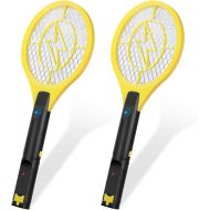 Flexzion Electric Zapper Racket 17 (2 Pack) Electric Rechargeable Swatter USB Charging for Bedroom Patio Yard Boat Camping Car Decks Indoor Outdoor