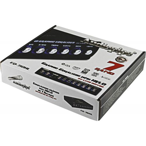  Audiopipe 7 Band Graphic Equalizer with Hi/Lo -9V Line Driver EQ-710HL
