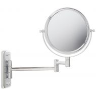 Jerdon JP7508C 6-Inch Wall Mount Makeup Mirror with 5x Magnification, Chrome Finish
