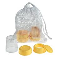 Medela Spare Parts for Breast Milk Bottles, Extra Caps, Lids, Collars, and Discs, Includes Convenient Mesh Bag for Easy Washing, Bottle Spare Parts Made Without BPA