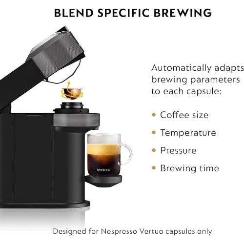 네슬레 Nestle Nespresso Nespresso ENV120GY Vertuo Next Coffee and Espresso Maker, Machine only, Dark Gray