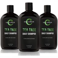Challenger Tea Tree, Argan, Biotin, Shampoo - 3 pack 16oz - Vitamins & Premium Ingredients - Keratin, Vitamin C, Vitamin D, Rice Protein, No Sulfates or Artificial Colors. (4-6 Mon