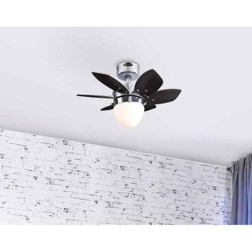  [아마존베스트]Westinghouse Lighting 7236900 Origami Indoor Ceiling Fan with Light, 24 Inch, Chrome