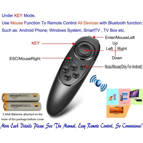  [아마존베스트]VR EMPIRE VR Remote Controller Gamepad Bluetooth Control VR Video, Game, Selfie, Flip E-Book/PPT/Nook Page, Mouse, in Virtual Reality Headset PC Tablet Laptop iPhone Smart Phone