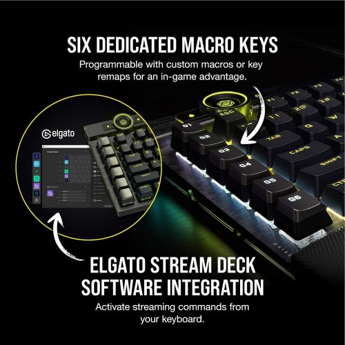 커세어 [아마존베스트]Corsair K100 RGB Mechanical Gaming Keyboard - Cherry MX Speed RGB Silver Keyswitches - AXON Hyper-Processing Technology for 4X Faster Throughput - 44-Zone RGB LightEdge - PBT Doubl