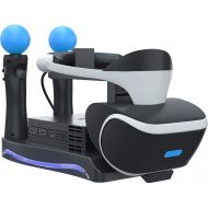 [아마존베스트]Skywin PSVR Stand - Charge, Showcase, and Display Your PS4 VR Headset and Processor - Compatible with Playstation 4 PSVR - Showcase and Move Controller Charging Station