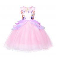 JerrisApparel Girl Unicorn Tutu Dress Halloween Pageant Princess Costume Dress