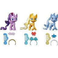 My Little Pony Potion Pony 3-Pack - Twilight Sparkle, Applejack, and Trixie Lulamoon 3-Inch Pony Toys with Brushable Hair, 15 Accessories