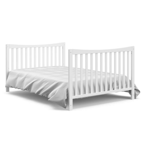 그라코 Graco Remi 5-in-1 Convertible Crib and Changer with Drawer (White) ? Crib and Changing Table Combo with Drawer, Includes Changing Pad, Converts to Toddler Bed, Daybed and Full-Size