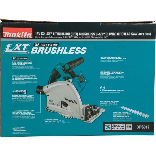  [아마존베스트]Makita XPS01Z 18V X2 LXT Lithium-Ion Brushless 6-1/2 Plunge Circular Saw