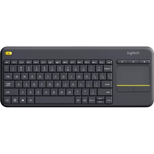 로지텍 Logitech K400 Plus Keyboard, Dutch Wireless Touch, Black, 920-007145 (Wireless Touch, Black)