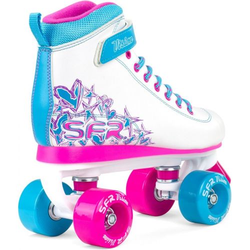  SFR VISION II PLUS Kinder Rollschuh Rollerskates Skates Madchen Frauen Rollen Inliner pink weiss lila mint silber silver