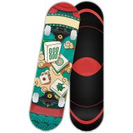 F&FSH Adult Skateboard (Mahjong Pattern) 31-inch Seven-Layer Maple Action Type Four-Wheel Double Tilt Chinese Style Skateboard Suitable for Professional Skateboarders
