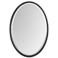 Zinc Decor Twisted Metal Oil Rubbed Bronze Oval Wall Mirror 32”