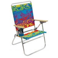 Rio Brands Rio Hi-Boy High Seat 17 Folding Beach Chair, Neon