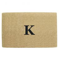 Nedia Home Heavy Duty Coco Mat with No Border, 22 by 36-Inch, Monogrammed K