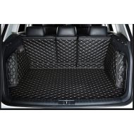 WillMaxMat Custom Fit Pet Trunk Cargo Liner Floor Mat for 2011-2020 Jeep Grand Cherokee NO Subwoofer on The Right Side -Black w/Gold Stitching