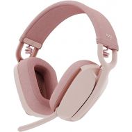 Logitech Zone Vibe 100 Lightweight Wireless Over Ear Headphones with Noise Canceling Microphone, Advanced Multipoint Bluetooth Headset, Works with Teams, Google Meet, Zoom, Mac/PC - Rose