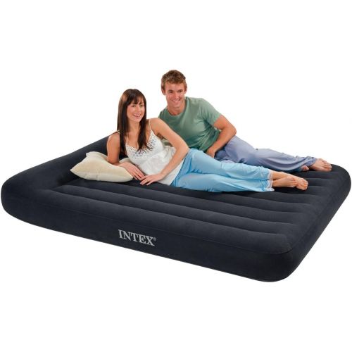 인텍스 Intex Pillow Rest Classic Airbed with Built-in Pillow, Queen