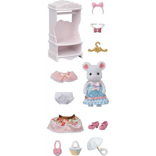 Visit the Calico Critters Store Calico Critters Fashion Playset, Town Girl Series - Sugar Sweet Collection