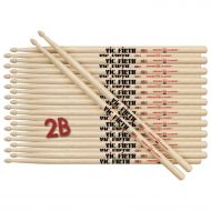 12 Pairs of Vic Firth 2B Wood Tip American Classic Hickory Drumsticks