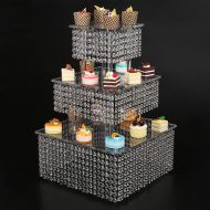 Www.Beadingsupplys.com 3 Tier Clear Acrylic Round Cupcake Stand Wedding Birthday Cake Display Tower 1/4 thick Commercial Grade