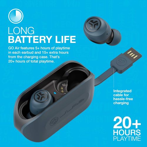  JLab Go Air True Wireless Bluetooth Earbuds + Charging Case Dual Connect IP44 Sweat Resistance Bluetooth 5.0 Connection 3 EQ Sound Settings: JLab Signature, Balanced, Bass Boost… (
