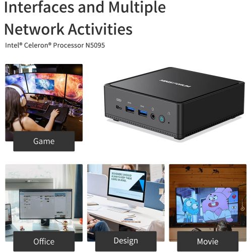  [아마존베스트]MINIS FORUM Mini PC, Intel Core i5-5257U Processor, 8 GB DDR3L / 128 GB eMMC, Windows 10 Pro, HDMI and Mini DP Connections, Dual Band WiFi, BT 4.2, 3x USB 3.0, 1x USB C