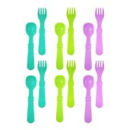 Re-Play Made in USA 12pk Toddler Feeding Utensils Spoon and Fork Set for Easy Baby, Toddler, Child...