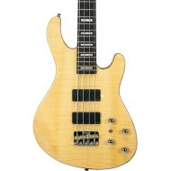 Sawtooth, 4-String Mod24 Series Natural Flame Maple 24 Fret Electric Bass Guitar w Fishman Fluence Pickups and Padded Gig Bag, Right, (ST-JB24-NFG-2)