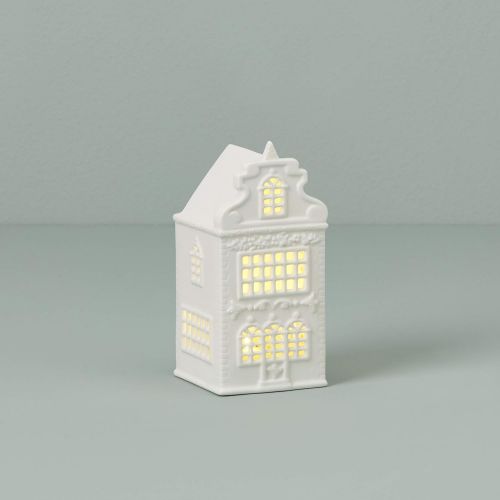 레녹스 Lenox Light-Up Garland-Decorated House Figurine, 0.70 LB, Ivory