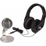 [아마존베스트]Shure Mobile Recording Kit with SRH240A Headphones and MV5 Microphone including Lightning and USB Cables