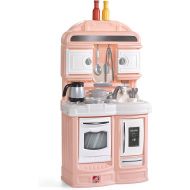 Step2 Quaint Kitchen for Kids, Play Kitchen Set, Toddlers 2+ Years Old, 20 Piece Pretend Play Pots and Pans Toy Accessories, Easy to Assemble, Rose Pink