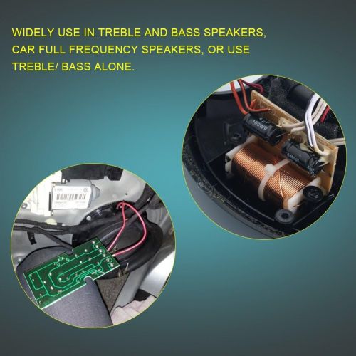  [아마존베스트]-Service-Informationen Tosuny 2 Piece Frequency Divider, Adjustable Height Bass 2 Way 2 Unit Speaker Frequency Divider Hi-Fi Audio Crossover Filter Module Board Speaker DIY Kit, Free for Welding