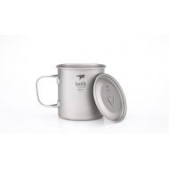Keith Titanium Ti3207 Single-Wall Mug with Folding Handle and Lid - 20.3 fl oz