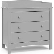 Graco Noah Chest with Changing Topper Nursery Dresser with Changing Top Changing Table Dresser Nursery Chest of Drawers Fits Standard Size Baby Changing Pad, Pebble Gray