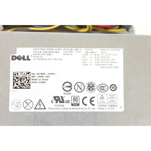 델 Dell OptiPlex 760 Desktop L255P 01 255W Power Supply D390T