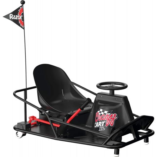 레이져(Razor) 레이저 크레이지카트 개인용 어른용 루지 Razor Crazy Cart XL - 36V Electric Drifting Go Kart - Variable Speed, Up to 14 mph, Drift Bar for Controlled Drifts, Adult-Size Fun