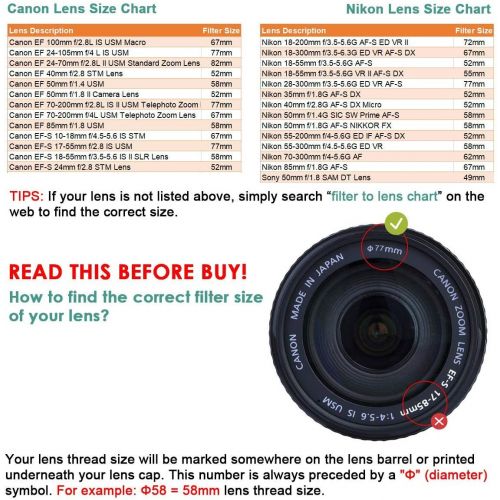  waka Unique Design Lens Cap Bundle, 3 Pcs 49mm Center Pinch Lens Cap and Cap Keeper Leash for Canon Nikon Sony DSLR Camera + Microfiber Cleaning Cloth
