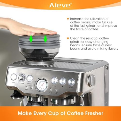  AIEVE Silicone Bellow Compatible for Breville Barista Express, Single Dose Hopper for Breville Espresso Machine