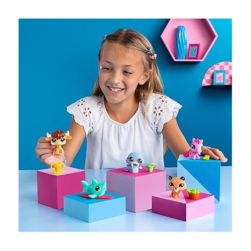  Littlest Pet Shop, Pet Surprise Trios - Gen 7, Pets #1 - #18, Authentic LPS Bobble Head Figure, Collectible Imagination Toy Animal, Kidults, Girls, Boys, Kids, Tweens Ages 4+
