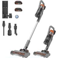 WORX 20V Cordless Stick Vacuum, Powerful Cordless Vacuum Cleaner 25Kpa High Suction for Pet Hair, Lightweight Handheld Vacuum Cleans Floors Carpet Car ? 2 Batteries & Wall-Mount Charger Included