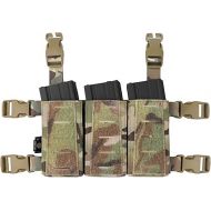 Tactical Triple Mag Pouch,Placard Magazine Panel with Insert Set Clip Holder with Hook Backing and Female QASM Buckles.