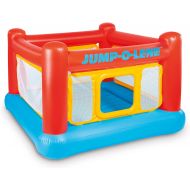 Intex Inflatable Jump-O-Lene Playhouse Trampoline Bounce House for Kids Ages 3-6 Pool Red/Yellow, 68-1/2 L x 68-1/2 W x 44 H