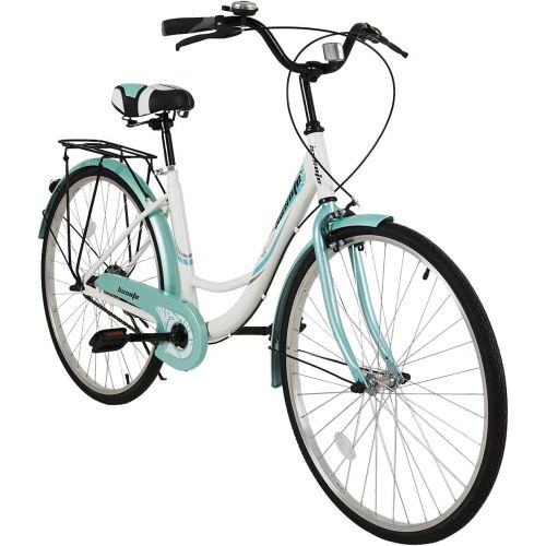  hosote 26 inch Womens Cruiser Bike with Portable Basket, Complete Comfort Coummter Bicycle, Beach Cruiser Bikes for Women and Young Girls
