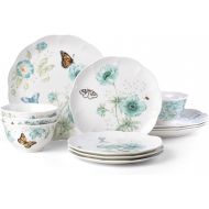 Lenox Butterfly Meadow Turquoise 12-pc Dinnerware Set, 17.55 LB, Blue