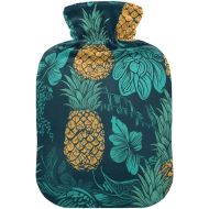 hot Water Bottles with Soft Cover 2 L fashy ice Water Bottle for Injuries, Hand & Feet Warmer Pineapple Creative