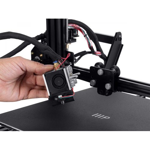  Monoprice MP10 3D Printer - Black with (300 x 300 mm) Magnetic Heated Build Plate, Resume Printing Function, Assisted Leveling, and Touch Screen
